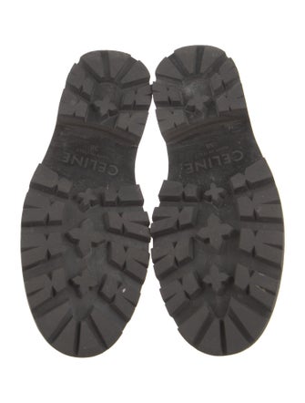 Celine Patent Leather Fringe Trim Accent Loafers