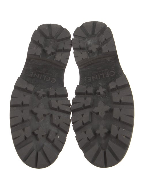 Celine Patent Leather Fringe Trim Accent Loafers