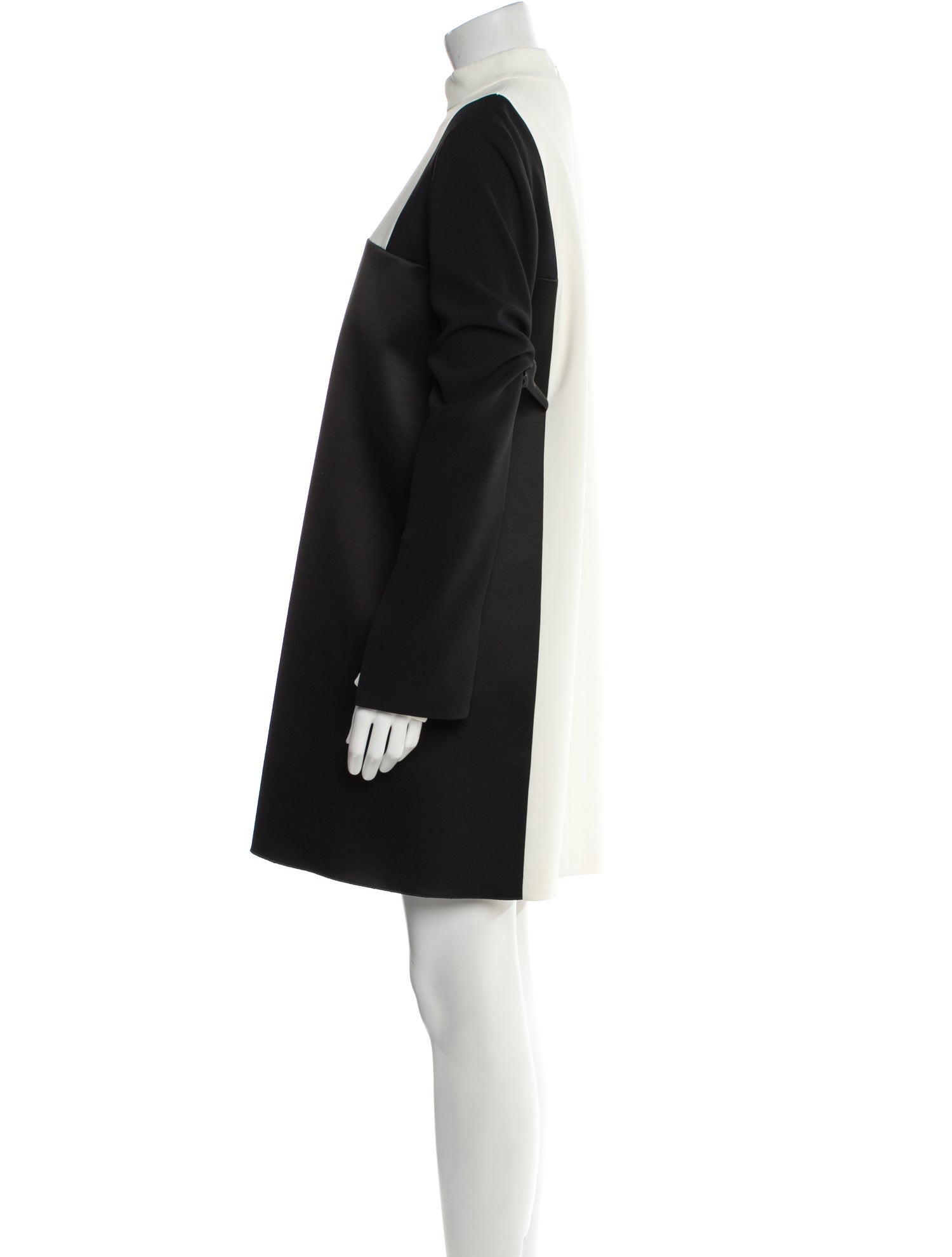 Celine Mock Neck Knee-Length Dress