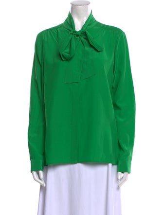 Celine Silk Tie Neck Blouse