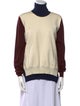 Celine Wool Colorblock Pattern Sweater