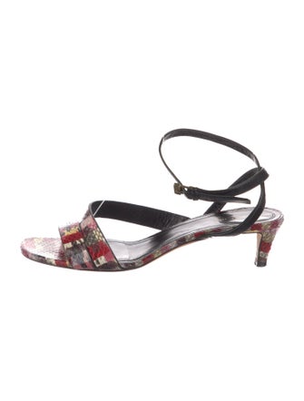 Celine GG Embossed Snakeskin Sandals