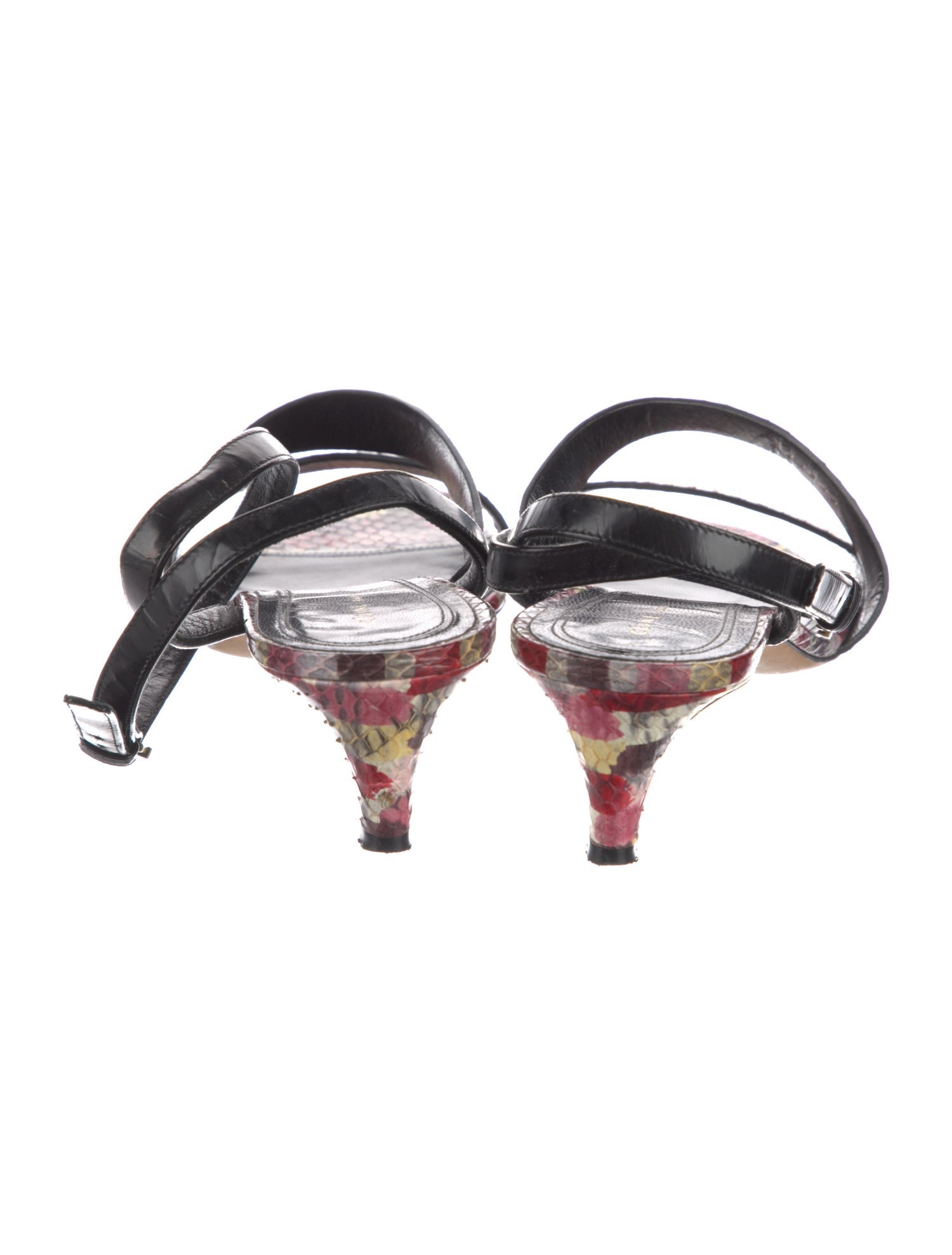 Celine GG Embossed Snakeskin Sandals