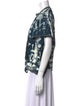 Celine Printed Square Neckline Blouse