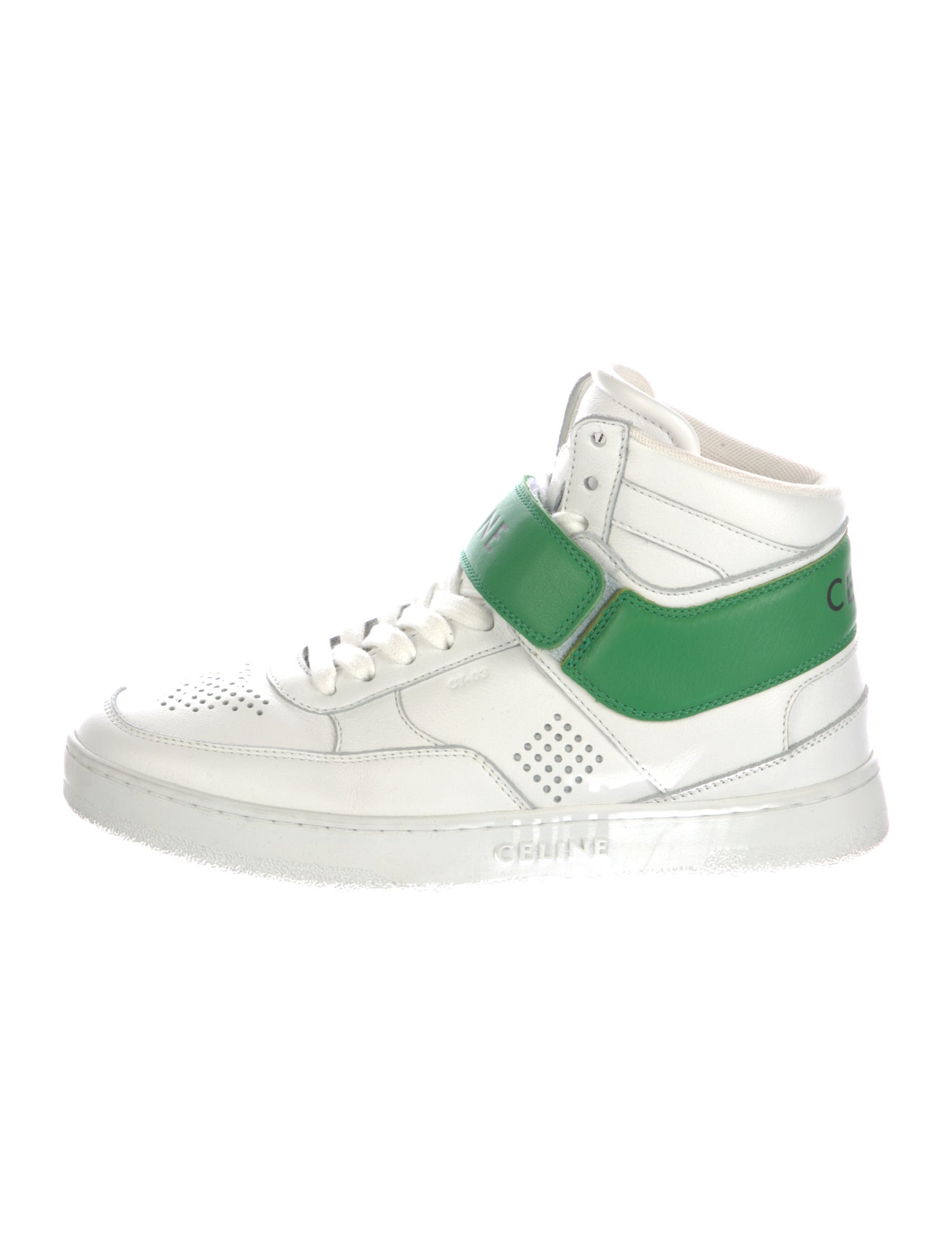 Celine Leather Colorblock Pattern Sneakers
