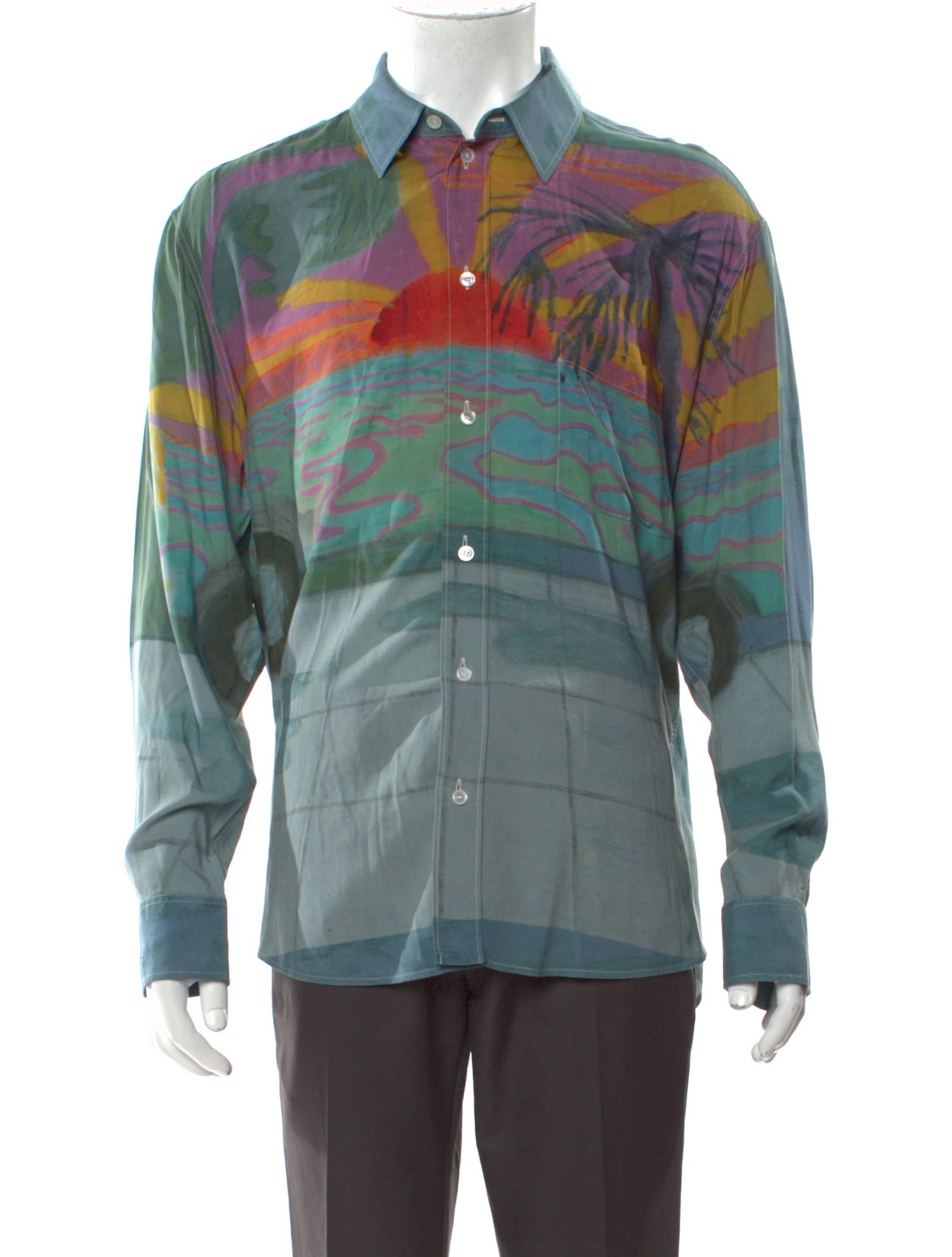 Celine Printed Long Sleeve Shirt