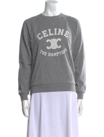 Celine Graphic Print Crew Neck Sweatshirt