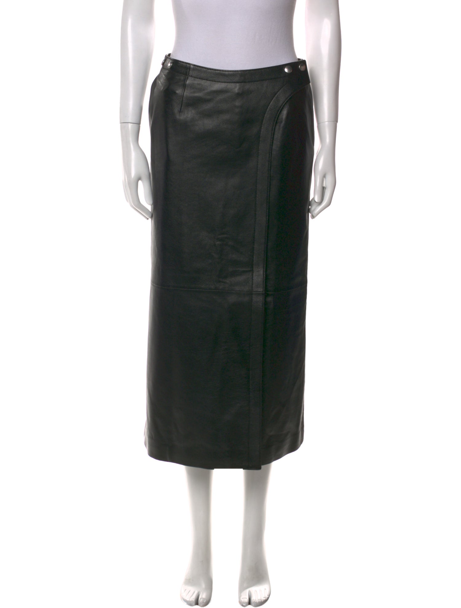 Celine Leather Knee-Length Skirt