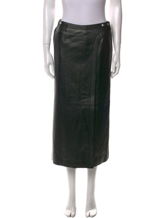 Celine Leather Knee-Length Skirt