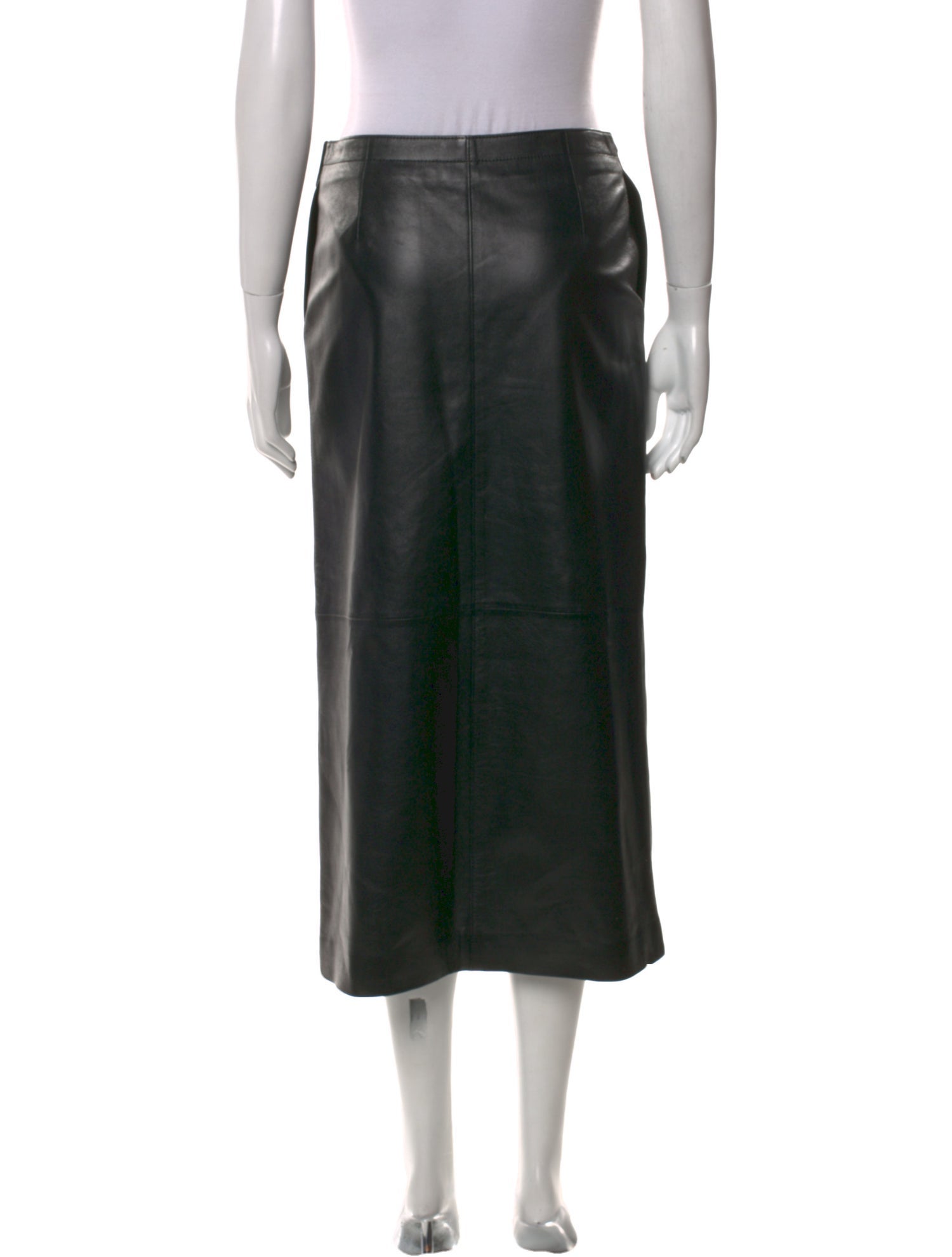 Celine Leather Knee-Length Skirt