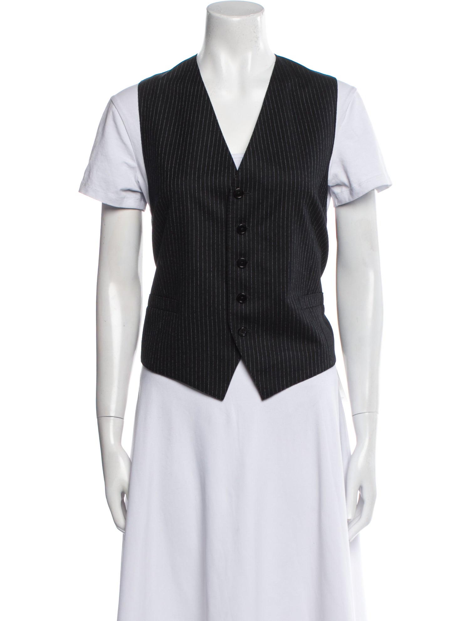 Celine Striped Wool Vest