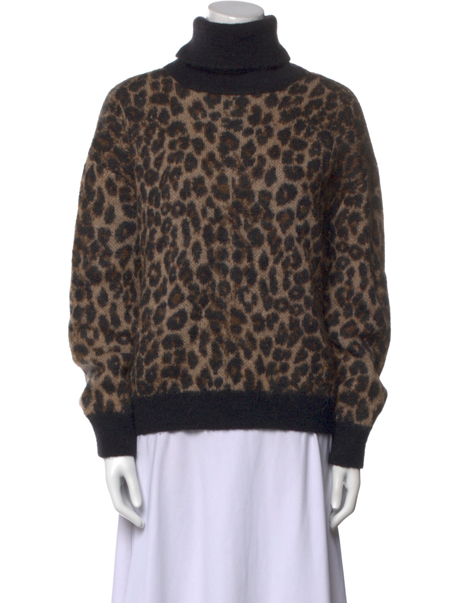 Celine Mohair Animal Print Sweater