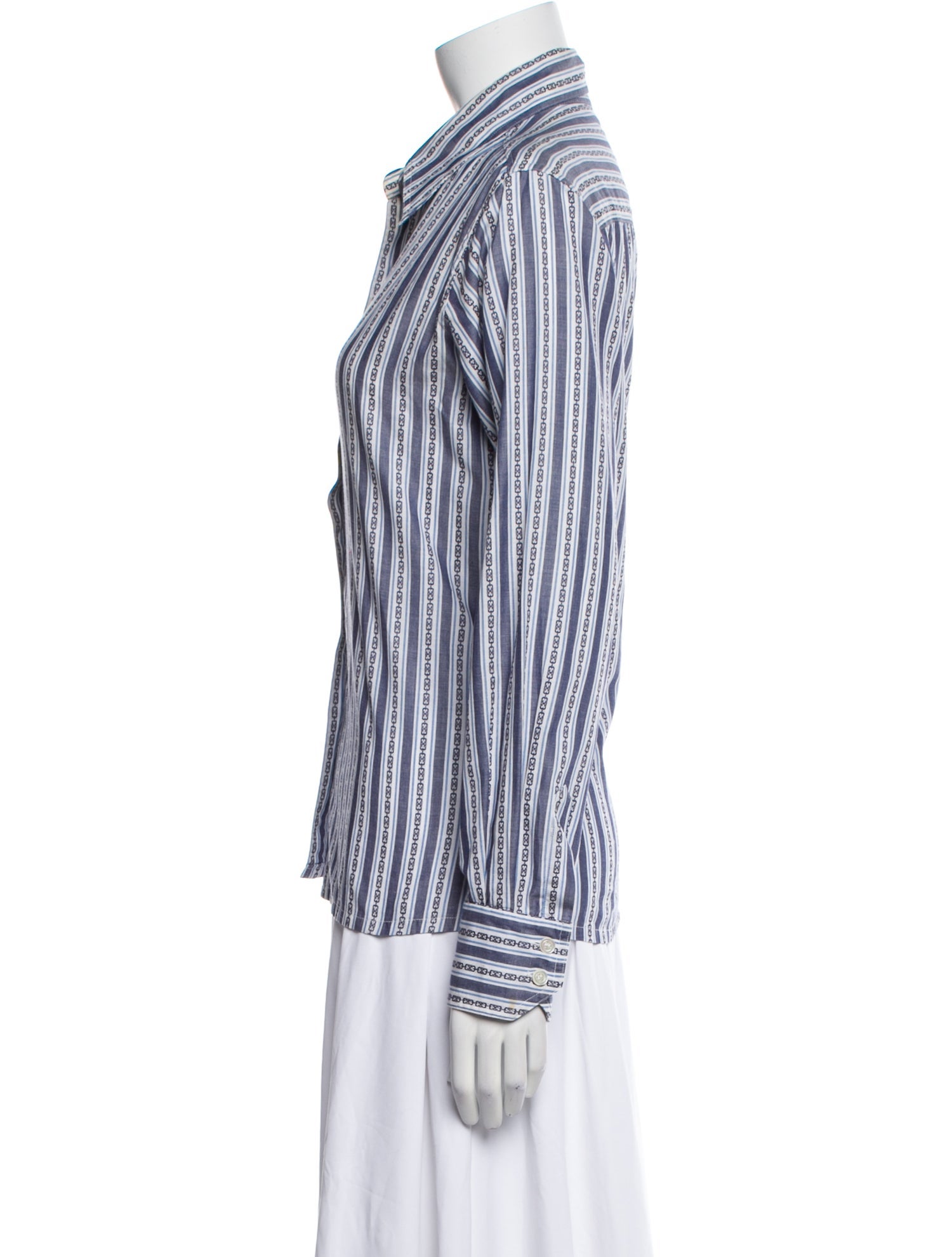 Celine Vintage Late 1980's - Early 1990's Button-Up Top