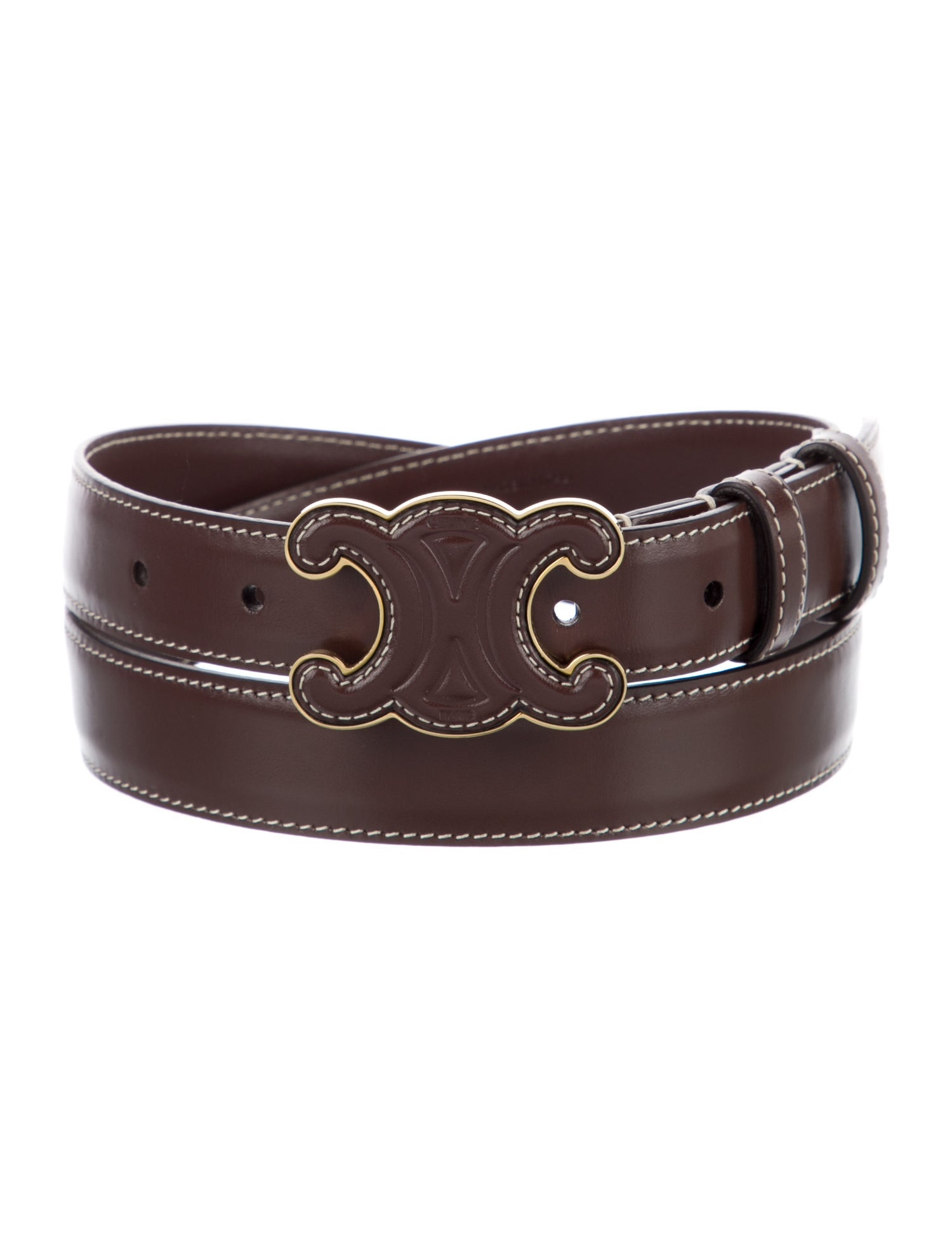 Celine Skinny Leather Belt