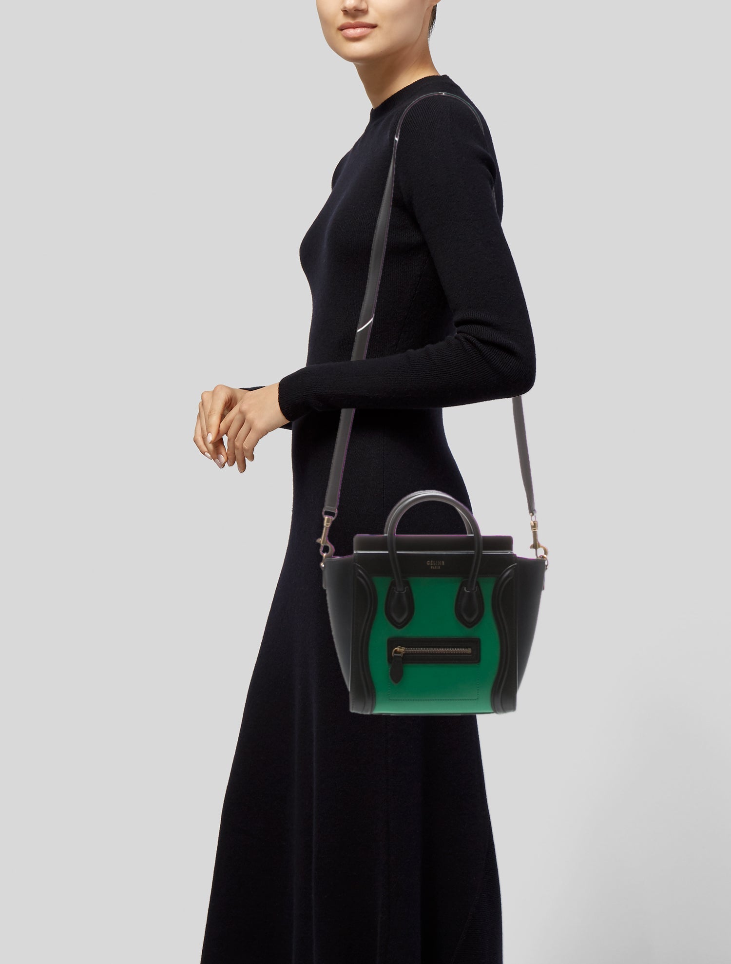 Celine Leather Luggage Nano