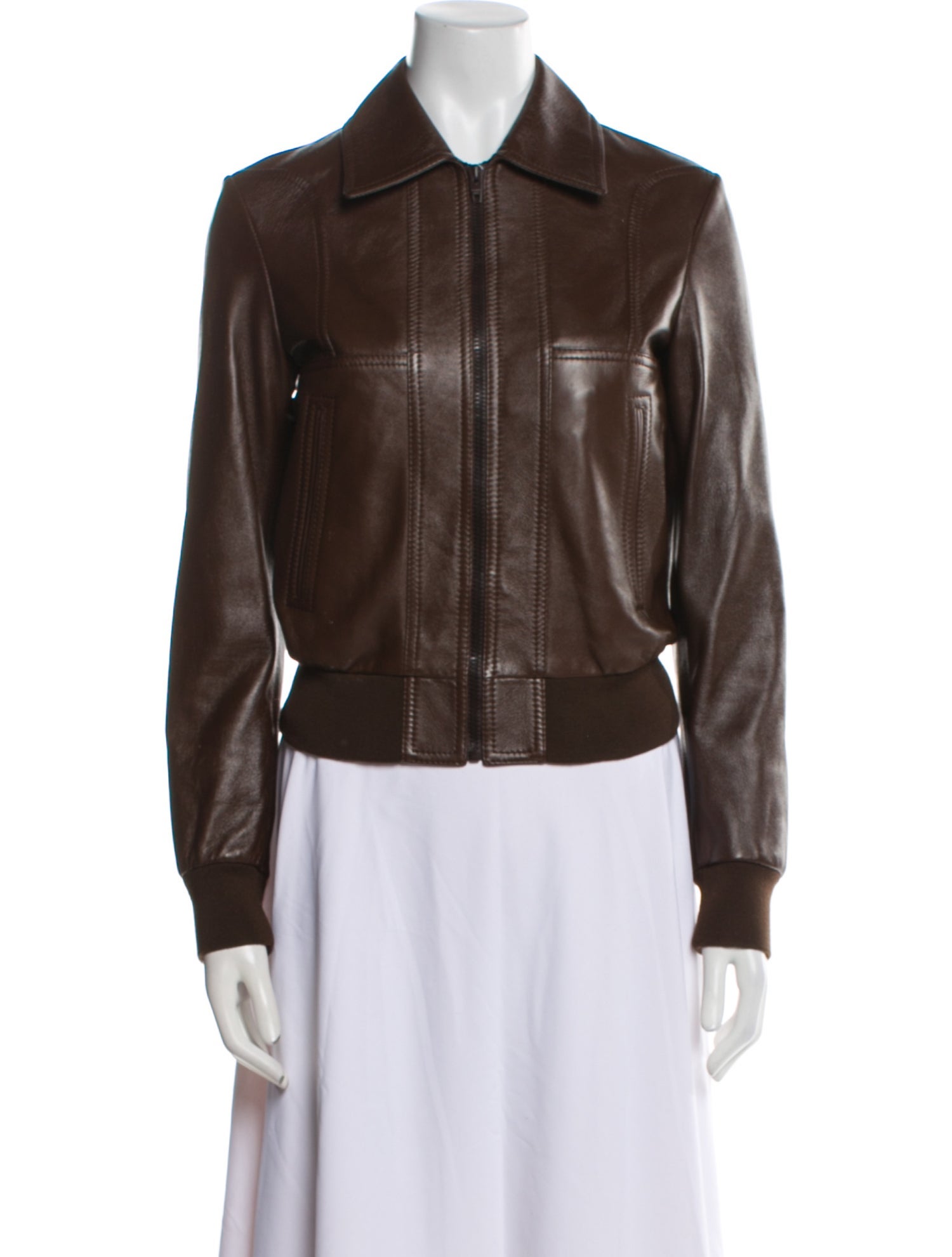 Celine Bomber Leather Biker Jacket