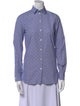 Celine Polka Dot Print Long Sleeve Button-Up Top