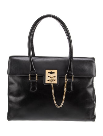 Celine Leather Top Handle Bag