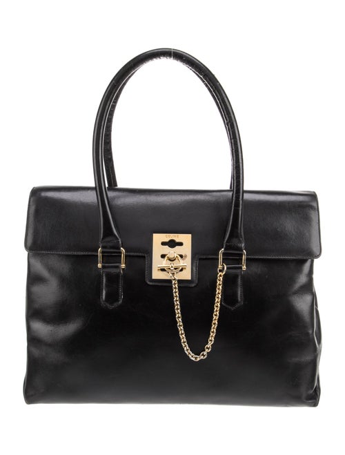 Celine Leather Top Handle Bag