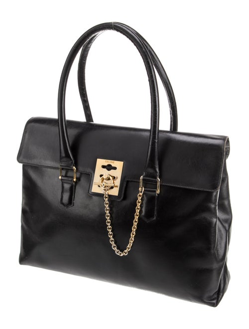 Celine Leather Top Handle Bag