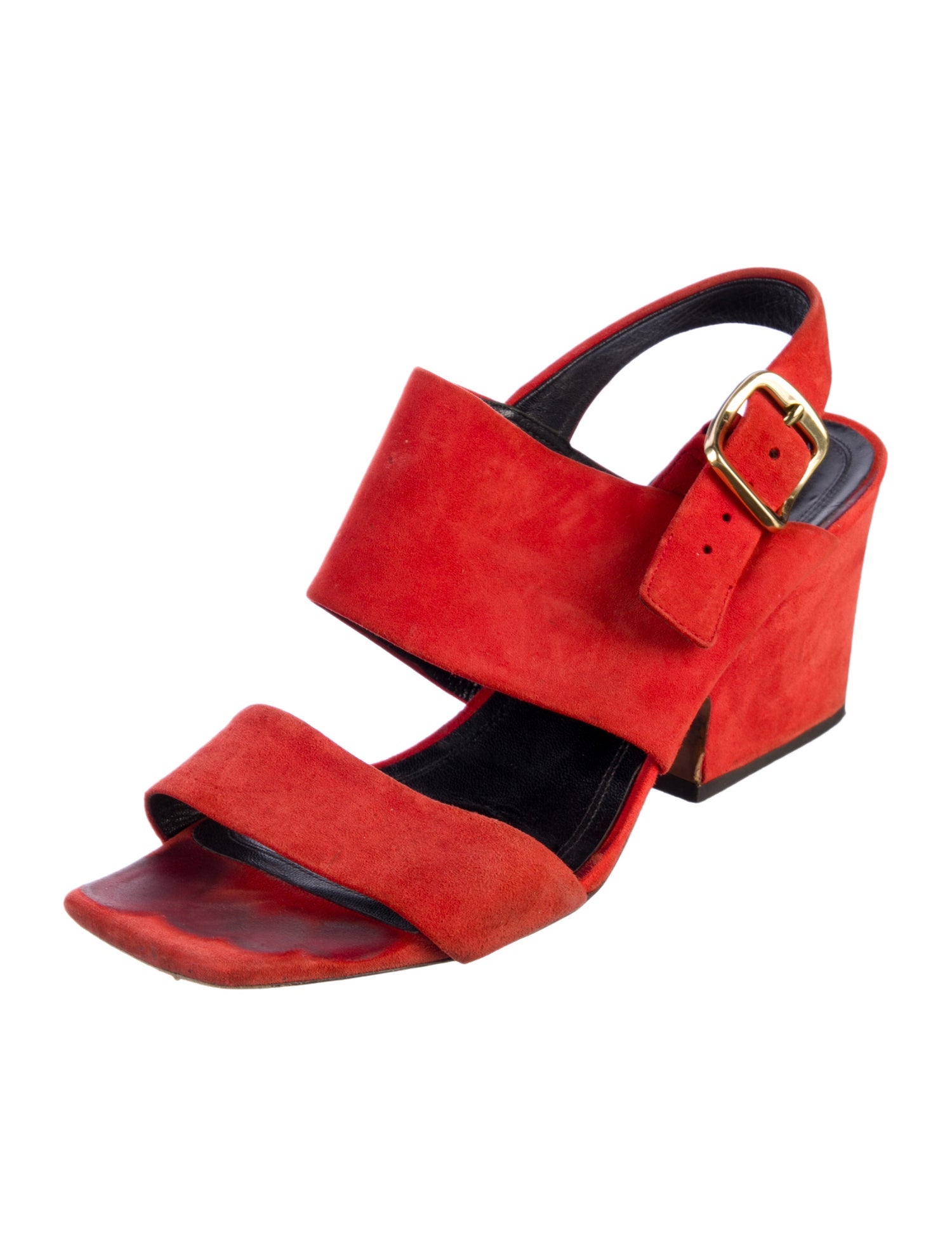 Celine Suede Slingback Sandals