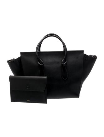 Celine Leather Tie Tote Large