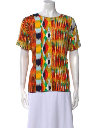 Celine Printed Scoop Neck T-Shirt