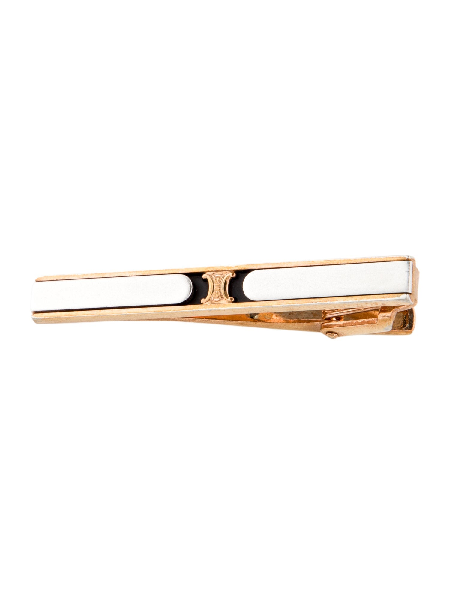 Celine Vintage Two-Tone Triomphe Tie Clip