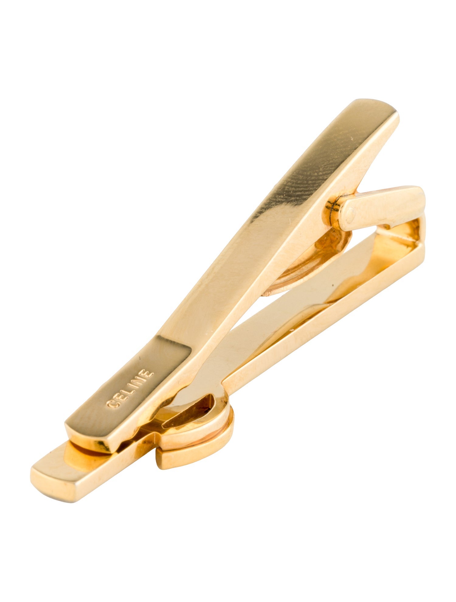 Celine Vintage Two-Tone Horseshoe Tie Clip
