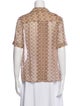 Celine Silk Printed Button-Up Top w/ Tags
