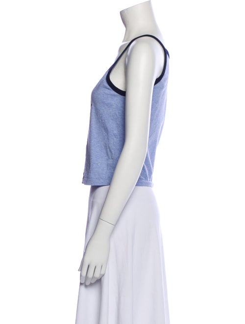 Celine Graphic Print Scoop Neck Top