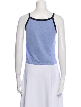 Celine Graphic Print Scoop Neck Top