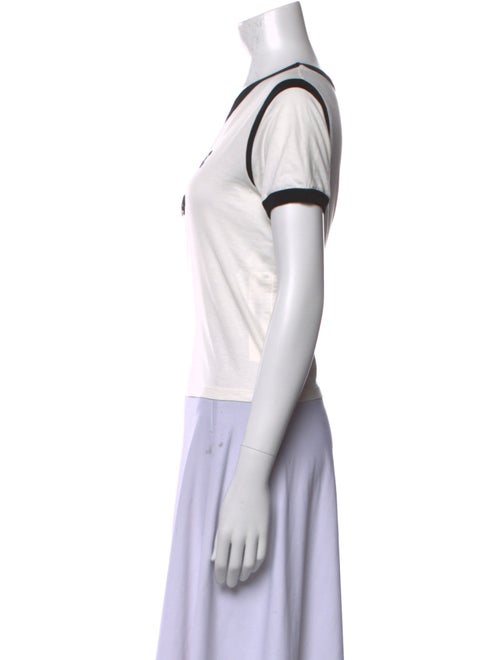 Celine Graphic Print Scoop Neck T-Shirt