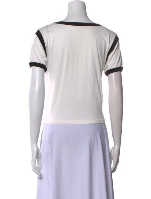 Celine Graphic Print Scoop Neck T-Shirt
