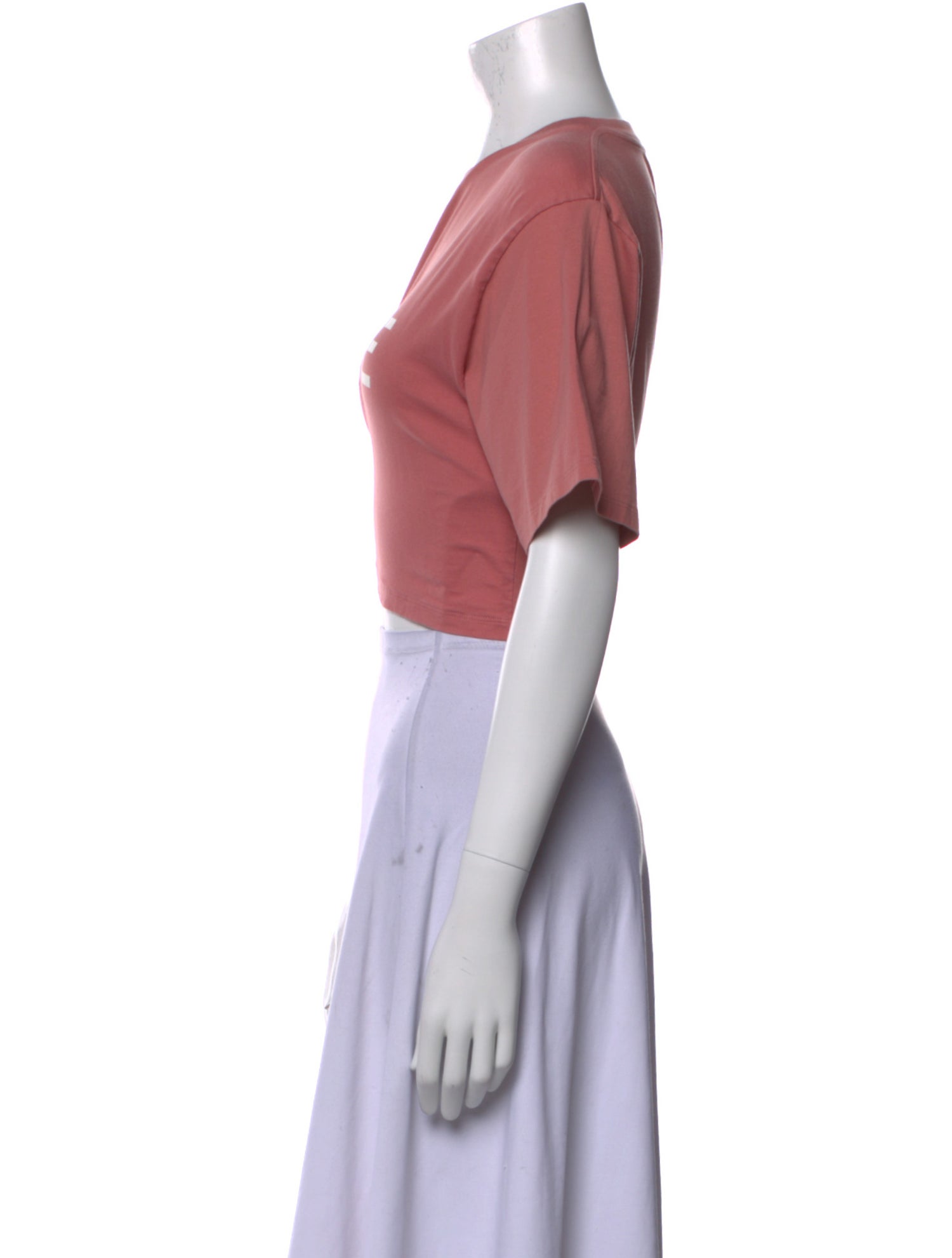 Celine Graphic Print Crew Neck Crop Top