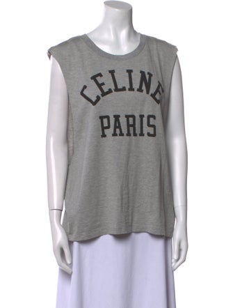 Celine Graphic Print Crew Neck T-Shirt