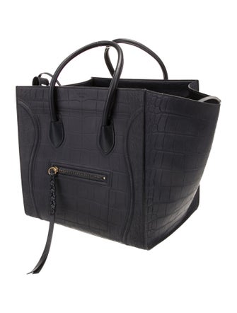 Celine Embossed Leather Luggage Phantom Medium