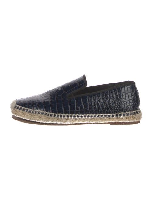 Celine Leather Whipstitch Trim Espadrilles