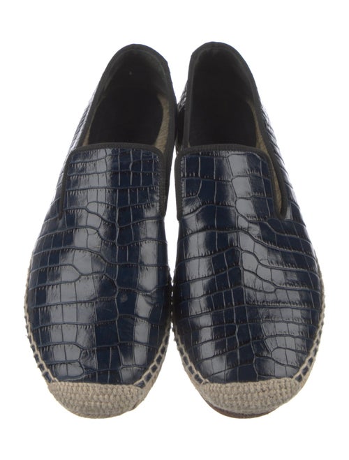 Celine Leather Whipstitch Trim Espadrilles