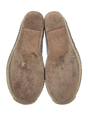 Celine Leather Whipstitch Trim Espadrilles
