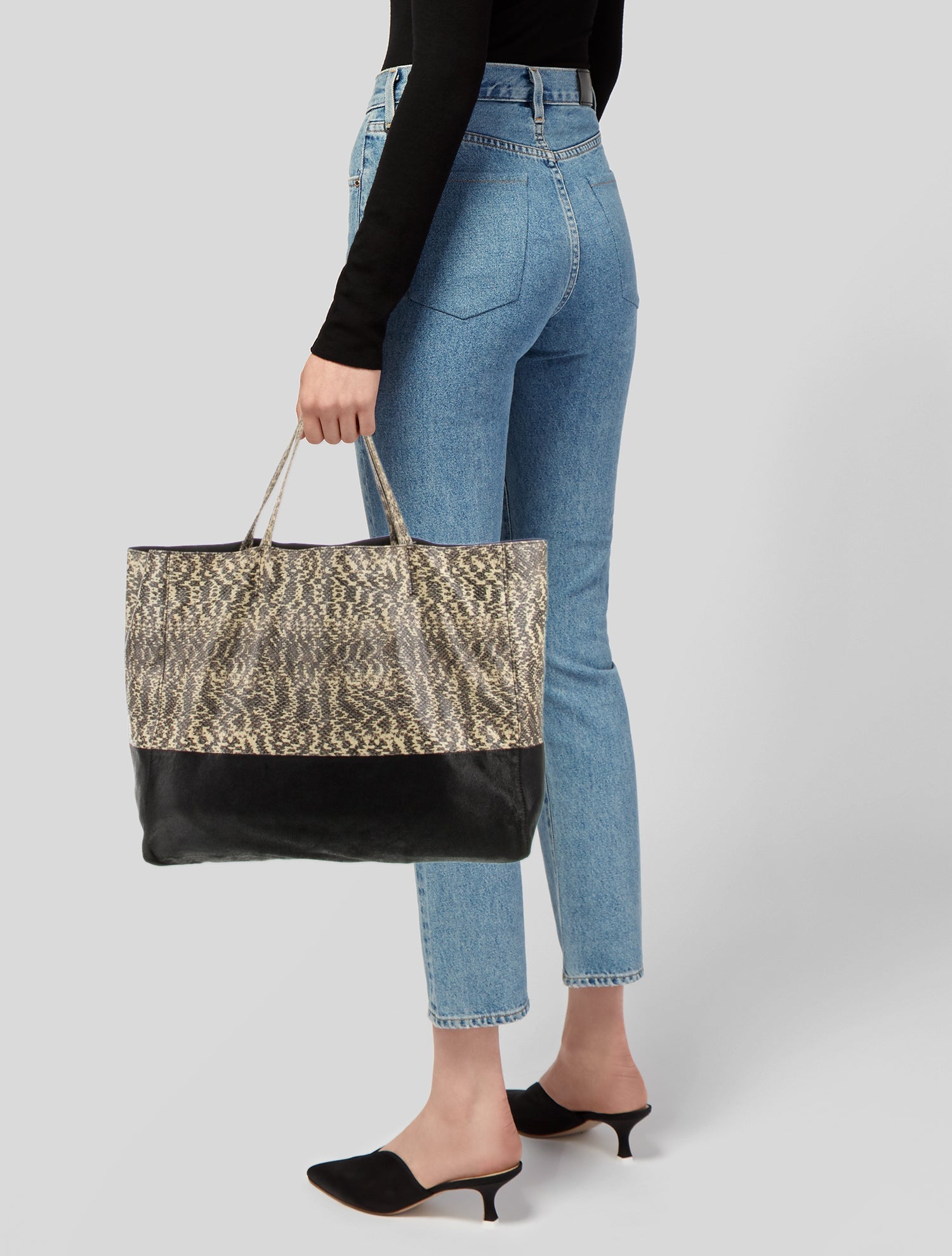 Celine Leather Horizontal Cabas Vintage