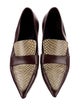 Celine Leather Animal Print Loafers