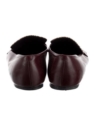 Celine Leather Animal Print Loafers