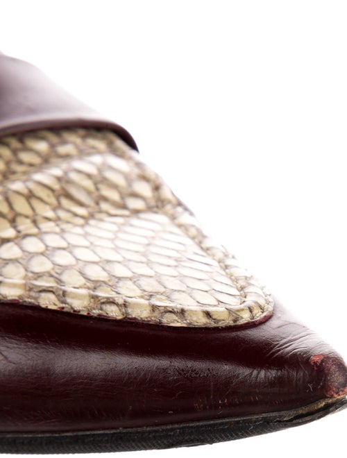 Celine Leather Animal Print Loafers