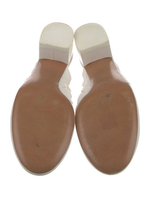 Celine Leather Ruffle Embellishment Mules