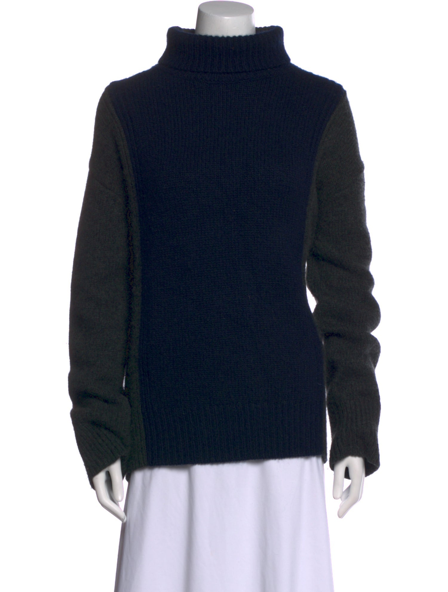 Celine Cashmere Colorblock Pattern Sweater