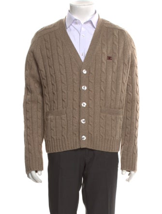 Celine 2023 Triomphe Cable Knit Cardigan