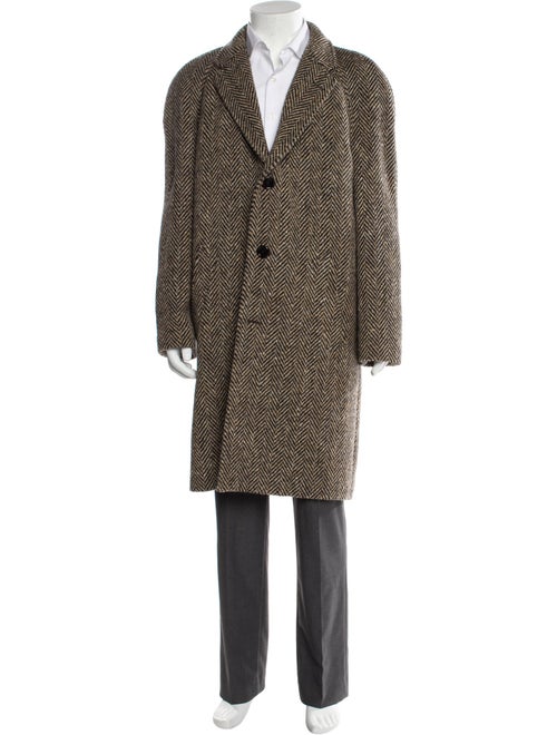 Celine Wool Tweed Pattern Overcoat