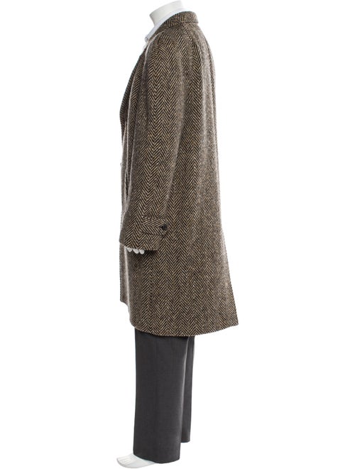 Celine Wool Tweed Pattern Overcoat