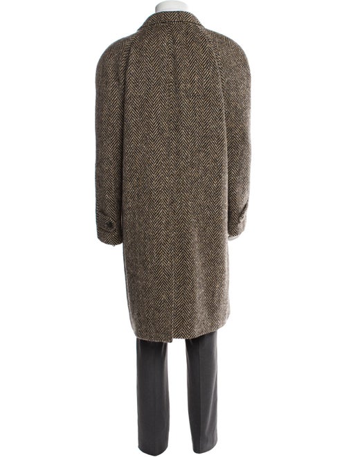Celine Wool Tweed Pattern Overcoat